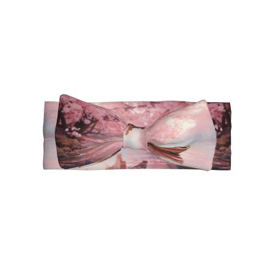 WZYCWB Cherry Blossoms Fall Pattern baby bow headband - Elastic and comfortable, suitable for photo shoots, parties, and daily wear