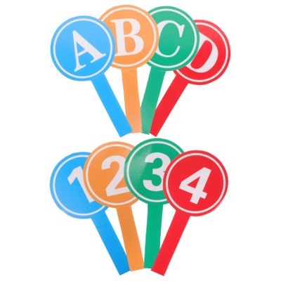 COOLHIYA 1 Set Handheld Classroom Answer Paddle Multi Function Game Paddles for Voting Scoring and Teaching Props Wear Design for Students and Teachers