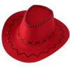 Plain Color Cowgirls Hat Wear for Kids Adult Banquets Party Plain Color Cowgirls Hat for Children Photography Felt Red view 1