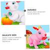 QUMIIRITY 1pc Electric Rabbit Model Interactive Musical Bunny for Safe Educational Plaything with Lights Fun Cartoon Design to Enhance Cognitive Skills for Boys Random Color view 3