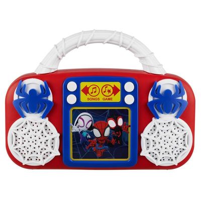 eKids Spidey and His Amazing Friends Toy Music Player, Toddler Toy with Built-in Music and Lights (Spidey)