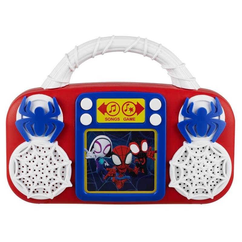 eKids Spidey and His Amazing Friends Toy Music Player, Toddler Toy with Built-in Music and Lights (Spidey)