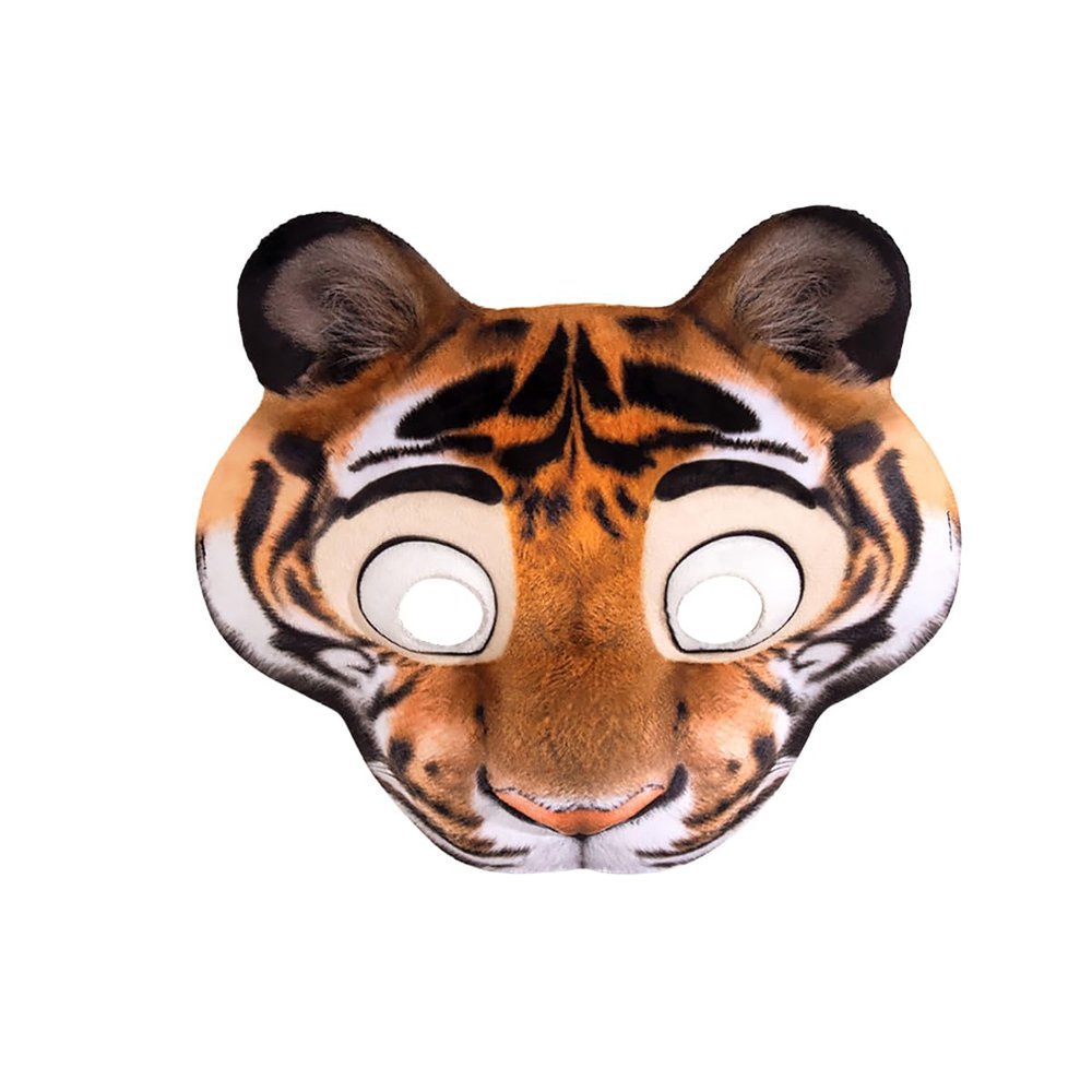 Aiffort 1Pcs Tiger Half Face Mask Funny Tiger Mask Cosplay Tiger Masks for Halloween Masquerade Party Costume Cosplay Props