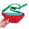 CONGARTENO Watermelon Shaped Crossbody Bag for Kids Cute Nylon Sling Pouch for Boys and Girls Lightweight Toddler Travel Fanny Pack Adjustable Strap view 4