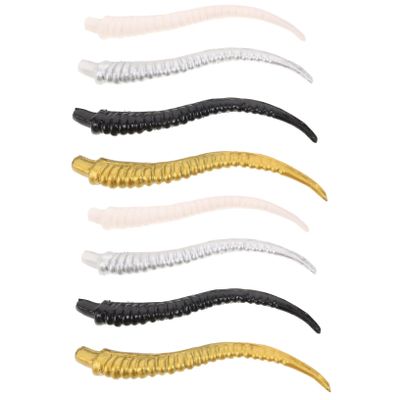CATIEBYE 4 Pairs Faux Antlers: DIY Plastic Animal Horns - 21cm Large Horn Decorations for Costumes Home Decor & Art Projects - Creative Supplies for Hair Pin