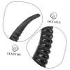 CATIEBYE 4 Pairs Faux Antlers: DIY Plastic Animal Horns - 21cm Large Horn Decorations for Costumes Home Decor & Art Projects - Creative Supplies for Hair Pin view 3