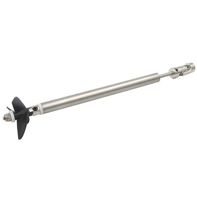 3mm Stainless Steel RC Boat Shaft Assembly with 32mm 3-Blade Nylon Propeller Universal Joint and Flanged Bearings for Model Ship DIY(3.17mm,10CM/05CM)