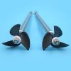 3mm Stainless Steel RC Boat Shaft Assembly with 32mm 3-Blade Nylon Propeller Universal Joint and Flanged Bearings for Model Ship DIY(3.17mm,10CM/05CM) view 4