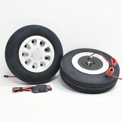 TYXTTGY RC Airplane Light Electric Brake with 2 Pcs Diameter 158mm Wide 52mm Wheels (8mm Axle)(for Jets Up to 25kg)