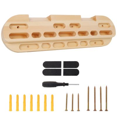 BKNROIHB Versatile Wooden Climbing Hangboard for Finger and Grip Strength Training