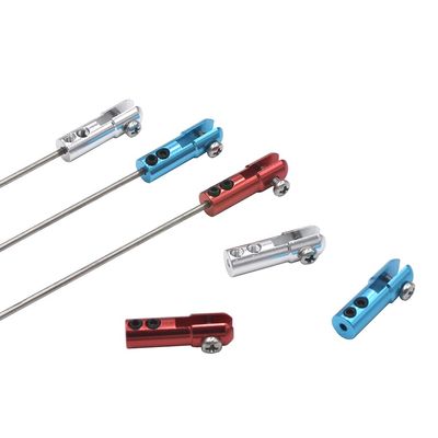 2PCS Piece Dia. 2mm Aluminum Steering Gear Rod Chuck Servo Positioning Steering Clip Seri Push Rod Clip(Silver)
