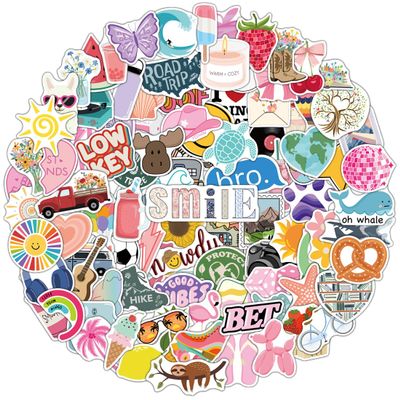 100 Pack Fun Cute Stickers for Water Bottles, Laptops, Teacher Rewards for Phone Cases, Easter Basket Gifts, Waterproof Vinyl Stickers Teens, Kids, Adults, Cool Decals for Girls and Boys (Variety)