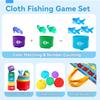 Count Learning Montessori Toys for Toddlers 3 Year Old Cloth Toddler Fishing Game with Stacking Cups,Baby Toy 12-18 Months 1 2 Year Old Boy Girl Gifts (Ocean Animal) view 4