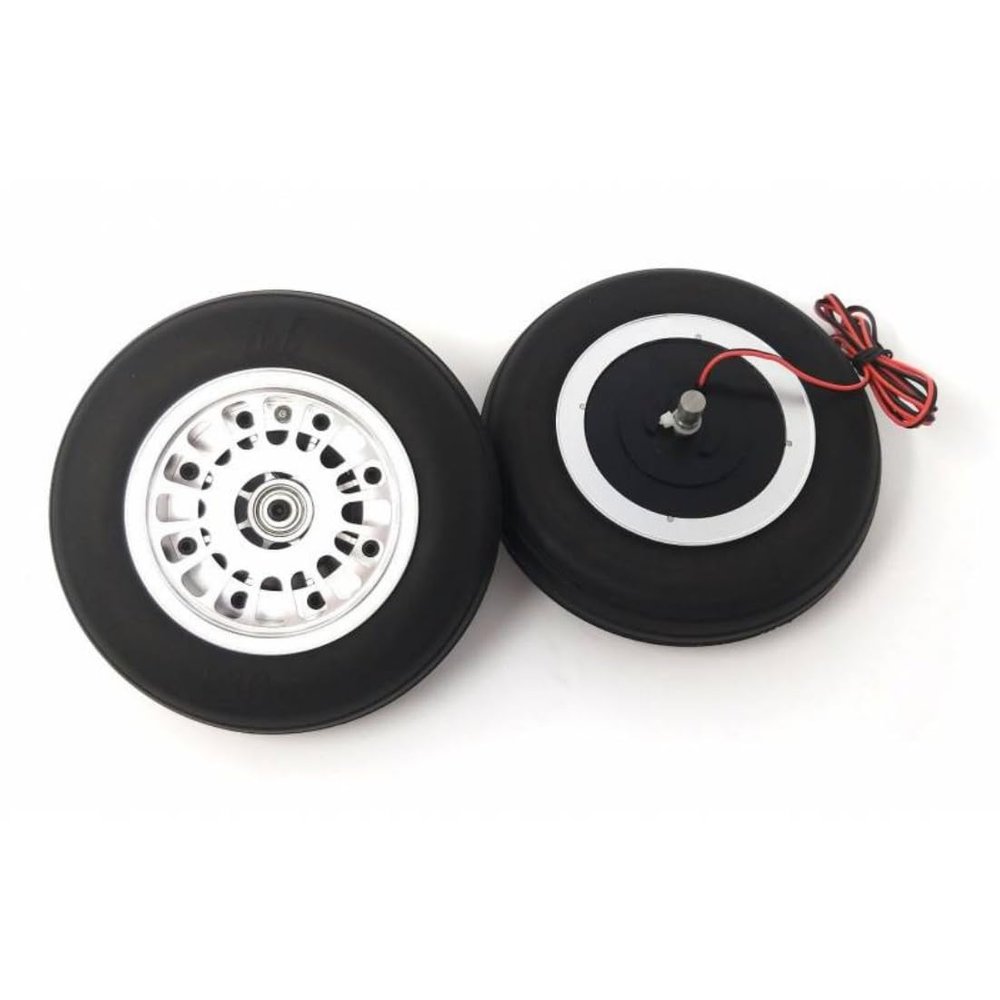 TYXTTGY RC Airplane Electric Brake with 2 Pcs Diameter 136mm Wide 36mm Wheels (8mm Axle)(Planes Up to 30kg) for RC Model Fixed Wing