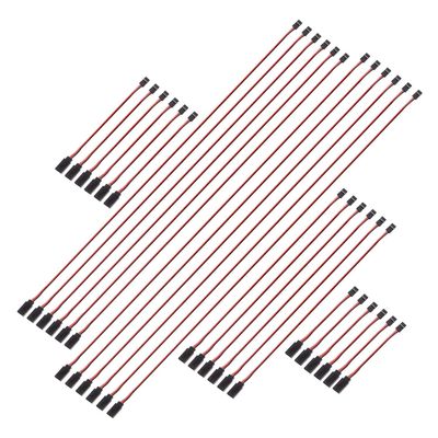 30 Pcs 3-Pin Extension Cable Cord Male to Female Lead Wire Connectors for Servo Extension Remote Control Parts - 5 Sizes