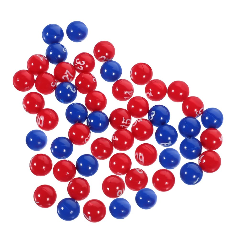 CAXUSD 1 Pack Numbered Lottery Balls for Raffle Games Plastic Seamless Game Props for Party Activities