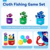 Cylazo Count Learning Montessori Toys for Toddlers 3 Year Old Cloth Toddler Fishing Game with Stacking Cups,Baby Toy 12-18 Months 1 2 Year Old Boy Girl Gifts (Fish) view 2