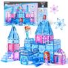 GobiDex Magnetic Building Blocks Princess Castle with 2 Dolls & Stairs, STEM Magnetic Tiles Building Toys for Kids Ages 3-5 4-8, Magnets Sensory Toddler Toys Birthday Gifts for 3+ Year Old Girls Boys view 1