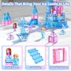 GobiDex Magnetic Building Blocks Princess Castle with 2 Dolls & Stairs, STEM Magnetic Tiles Building Toys for Kids Ages 3-5 4-8, Magnets Sensory Toddler Toys Birthday Gifts for 3+ Year Old Girls Boys view 2