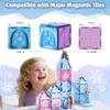 GobiDex Magnetic Building Blocks Princess Castle with 2 Dolls & Stairs, STEM Magnetic Tiles Building Toys for Kids Ages 3-5 4-8, Magnets Sensory Toddler Toys Birthday Gifts for 3+ Year Old Girls Boys view 4