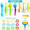 Playdough Tool Kit, 28 Pcs Basic Clay and Dough Tools Starter Set for Kids Ages 3+ Creative Play Accessories with Various Shape Molds & Cutters, Sensory Clay Toys Gifts for Back to School Christmas view 2