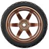 1/10 RC On Road Tyres set aluminum Wheel RC On-Road grip tires 12mm HEX For 1:10 RC On-Road Car Compatible RC Electric Motorhome, R400 (Bronze) view 3