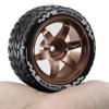 1/10 RC On Road Tyres set aluminum Wheel RC On-Road grip tires 12mm HEX For 1:10 RC On-Road Car Compatible RC Electric Motorhome, R400 (Bronze) view 4