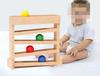 LLTCMAOYI Montessori Visual Tracking Teaching AIDS, Wooden Ball Rolling Track Kids's Toys view 3