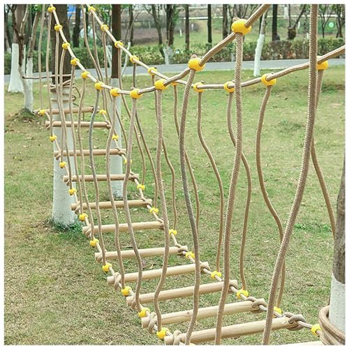 10m Outdoor bridge, solid wood bridge, balance bridge, climbing bridge, toy, suitable for kindergarten, sports training equipment