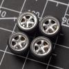 1/64 Wheels Compatible with Hot Wheels, 64-Scale Diecast Cars Modification Tires Set, ABS Injection Premium Rubber Tires.(SMORCLUB-MF-F2) view 1