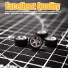 1/64 Wheels Compatible with Hot Wheels, 64-Scale Diecast Cars Modification Tires Set, ABS Injection Premium Rubber Tires.(SMORCLUB-MF-F2) view 4