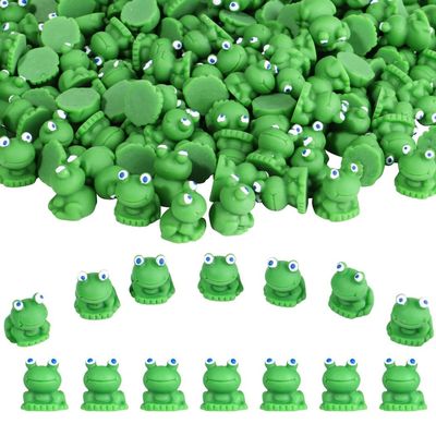 200 Pcs Mini Frog Garden Decor, Fairy Garden Accents, Resin Mini Frogs For Diy Terrarium, Playful Green Frogs For Creative Displays