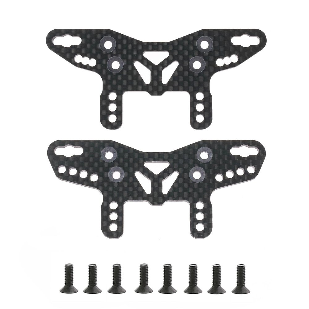 JOYSOG Carbon Fiber Front & Rear Shock Absorber Mount for Tamiya 1/10 XM-01 RC Absorber Damper Bracket
