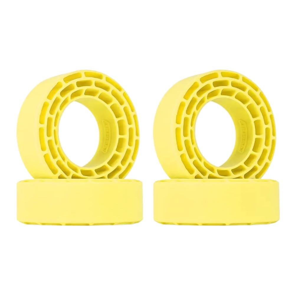 4pcs Rubber Inserts Compatible with 68-72mm 1.3 Inch Tires Compatible with Wheel Replacement Parts(Yellow)