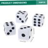 8mm Mini Tiny Dice, 300Pcs White Dice with Black Dots, 6 Sided Square Games, Adult Game for Teaching Math, Party Favors view 2