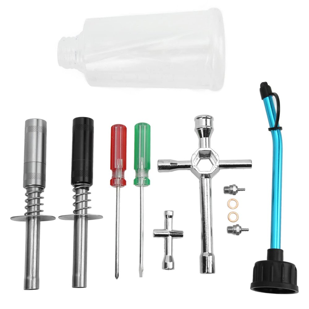 1/10 1/8 Fuel Truck Glow Plug Starter Igniter Kit with Cross Sleeve Screwdriver Oiler, Rich Accessories for Easy Modification, Superior Plastic Body and Aluminum Alloy Oil Tube