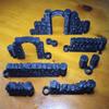 60 Piece Hinged Modular Dungeon Terrain Set. Black Stone Walls. Tabletop Gaming Accessories for D&D and Pathfinder view 2