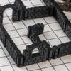 60 Piece Hinged Modular Dungeon Terrain Set. Black Stone Walls. Tabletop Gaming Accessories for D&D and Pathfinder view 3