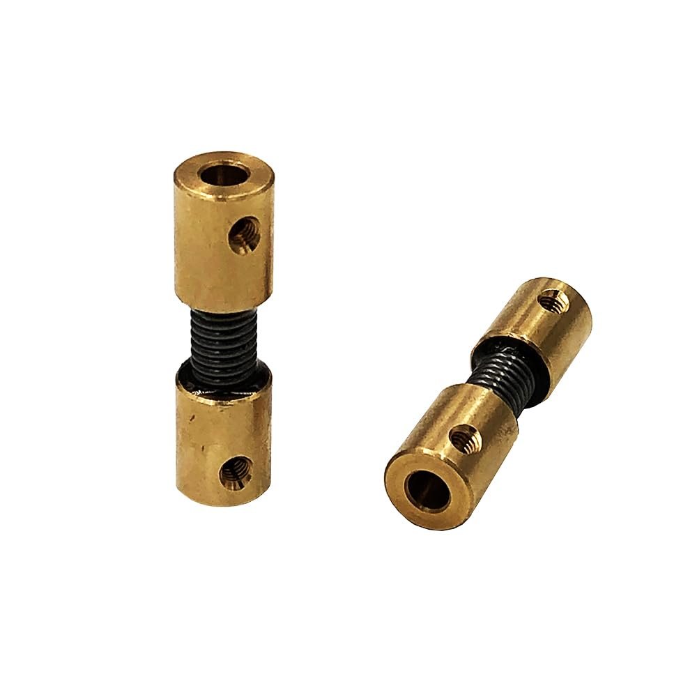 2PCS Soft Flexible Coupling Spring Joint Connector for RC Boat Feeding Ship Motor Shaft Spare Parts(2.3mm to 3.17mm)