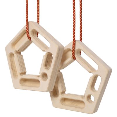 BKNROIHB 2PACK Climbing Hangboard Rock Climbing Training,Rock Climbing Fingerboard, Wooden Climbing Board Trainer for Strengthen Fingers and Grip