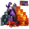 GobiDex Dinosaur Toys Magnetic Tiles Lava Cave Dinosaur World Set - Magnetic Building Blocks for Kids 3-5 5-7 Girls Boys Toys Age 4-6 6-8, STEM Sensory Toddler Birthday Gifts for 3+ Year Old Kids Toy view 1