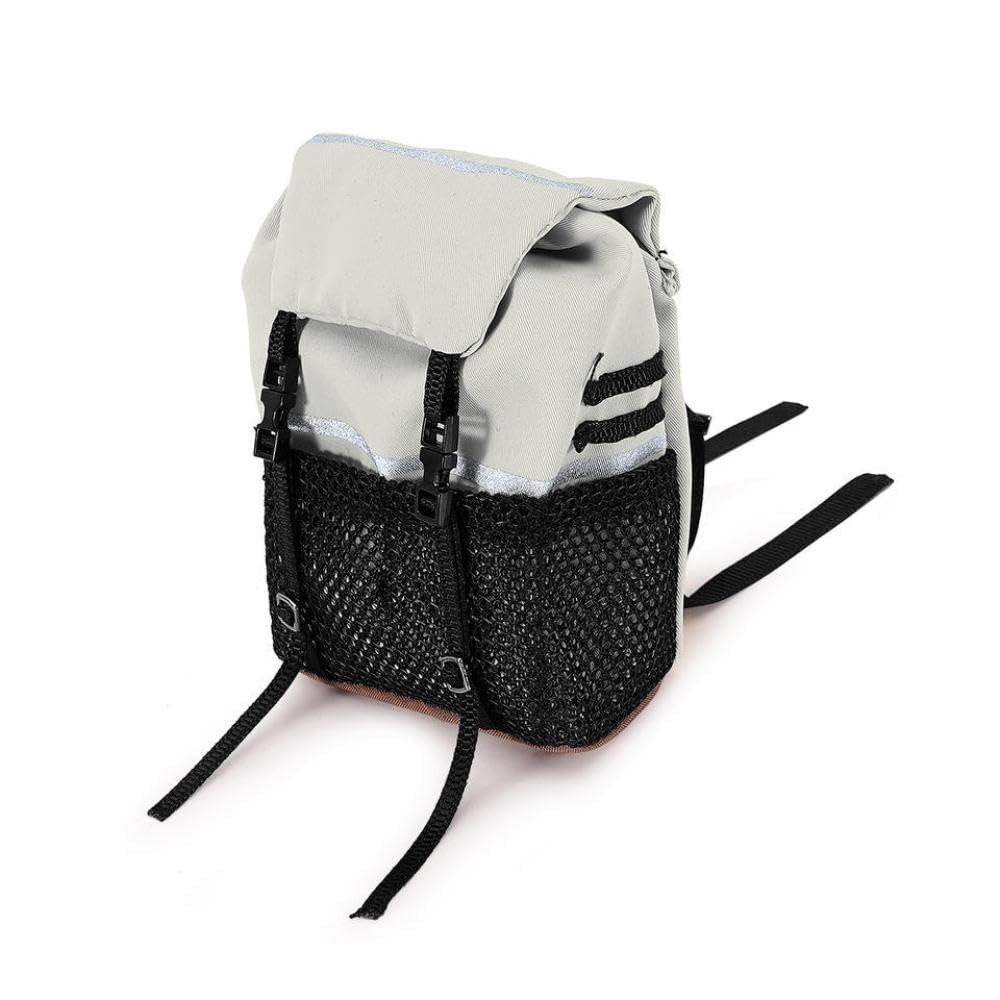 1/10 Scale RC Crawler Compatible Miniature Backpack Decoration Accessory(Light Khaki)