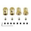 4PCS 5mm To 12mm Brass Hub Hex Adapter For WPL C14 C24 C34 C44 B14 B24 B16 B36 D12/MN D90 D91 96 99s RC Car Upgrade Accessories view 1