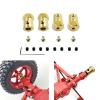 4PCS 5mm To 12mm Brass Hub Hex Adapter For WPL C14 C24 C34 C44 B14 B24 B16 B36 D12/MN D90 D91 96 99s RC Car Upgrade Accessories view 2