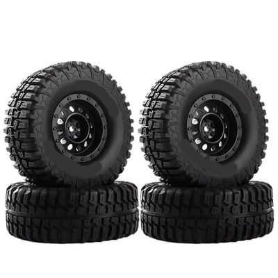 4Pcs 1.9 Inch Plastic Wheel Rim Tires Set Compatible with 1 10 Scale RC Crawler Car Models Like 90046 CC01 D110