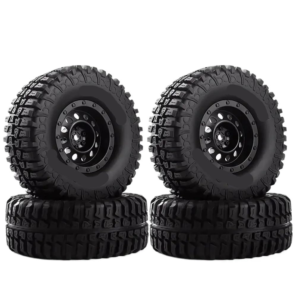 4Pcs 1.9 Inch Plastic Wheel Rim Tires Set Compatible with 1 10 Scale RC Crawler Car Models Like 90046 CC01 D110