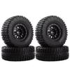 4Pcs 1.9 Inch Plastic Wheel Rim Tires Set Compatible with 1 10 Scale RC Crawler Car Models Like 90046 CC01 D110 view 1