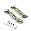2pcs Ural Truck RC Car Spare Parts Metal Front Rear Drive Shaft For Henglong WPL Ural B36 B16 C14 C24 B24 MN D90 MN99S(Silver) view 1