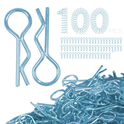 100pcs Universal RC Body Clips Pins - Compatible with Traxxas, Arrma, Redcat, Axial, HPI, HSP, Exceed, Himoto, Losi, RC4WD, Tamiya, Fits 1/8, 1/10, 1/12 Scale RC Cars, Trucks, Crawlers, Buggies
