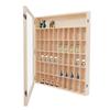 23x24 Wall Mount Wooden Display Shelves Rack for Action Figures - 50 Small Compartments, Acrylic Door, Pine Wood Shelf for Collectibles, Toys, Mini POPs - Dust-Proof Wall Storage & Home Decor view 1